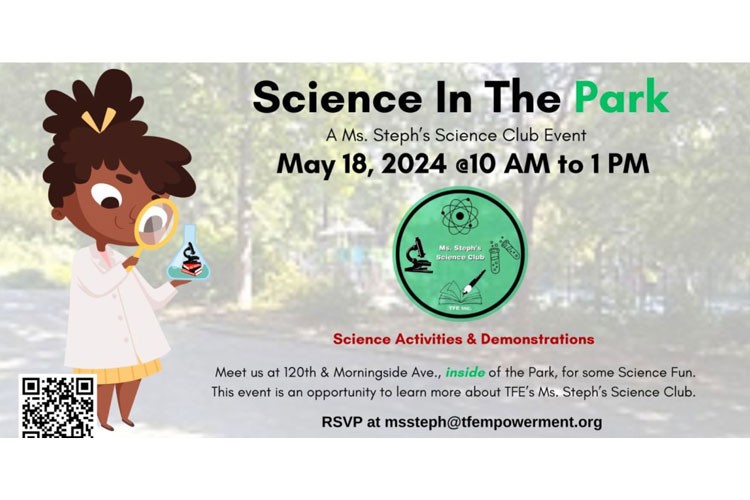 Science in the park poster.