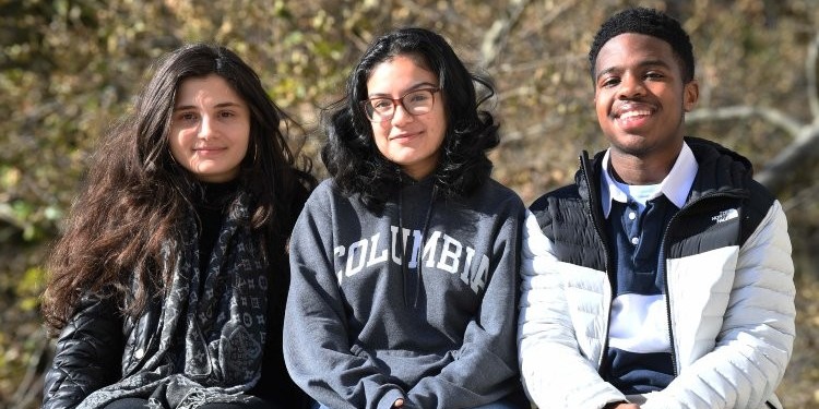Dyckman Institute Scholars in 2019: Lord Crawford, Dina Rama, and Karime Robles. Photo by Eileen Barroso