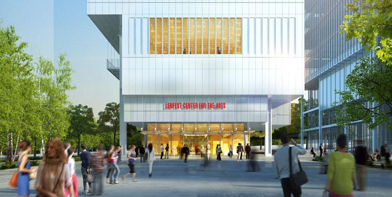 Lenfest Center for the Arts. Rendering by Renzo Piano Building Workshop (design architect) and Davis Brody Bond (executive architect). © Renzo Piano Building Workshop