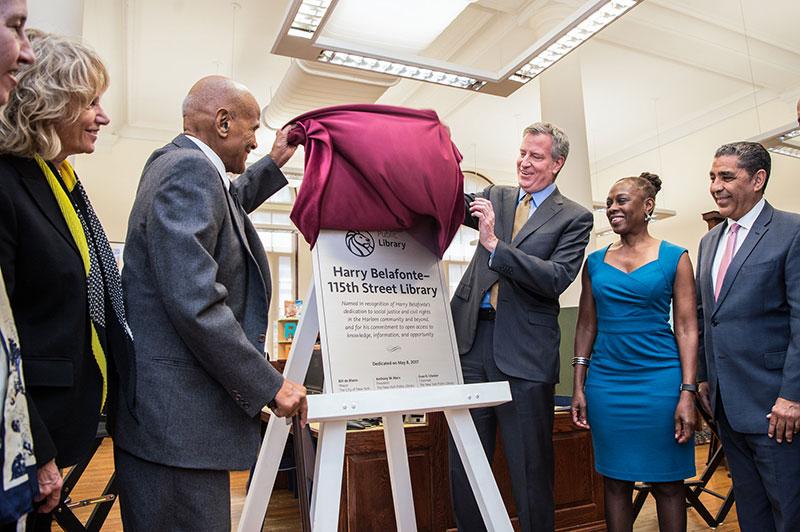 During plaque unveiling ceremony, Belafonte’s legendary musical career & civil rights leadership were celebrated