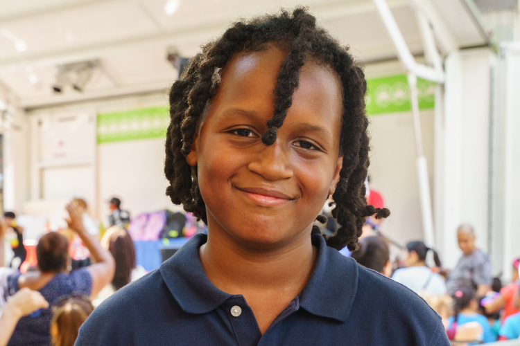 Bry’ton Mack at the back-to-school event in West Harlem. Photo Credit: Henry Danner Bry’ton Mack at the back-to-school event in West Harlem. Photo Credit: Henry Danner