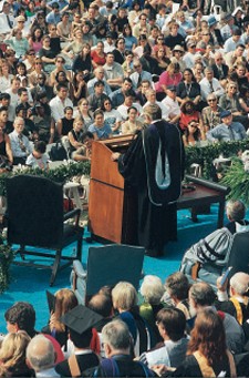 President Bollinger described his vision for Columbia's future in his inaugural address. PHOTO: Eileen Barroso President Bollinger described his vision for Columbia's future in his inaugural address.PHOTO: Eileen Barroso