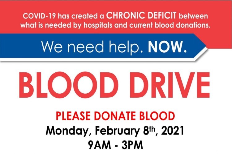 Blood drive banner