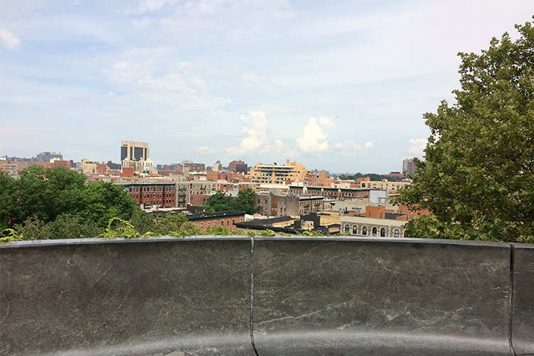 Overlooking Harlem for Carl Shurz Memorial. 