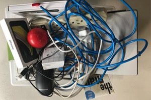 "CHWs change the World by Teaching and Empowering Patients" by Elidieth Stern. A tangle of cords
