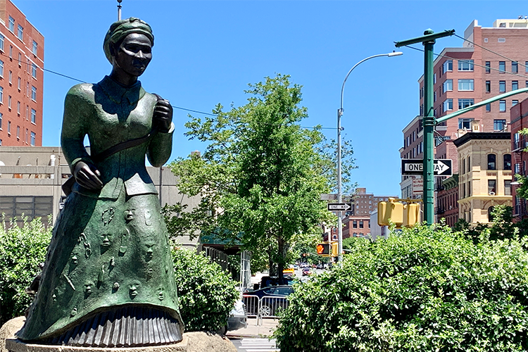 Harriet Tubman statue in Harlem. 