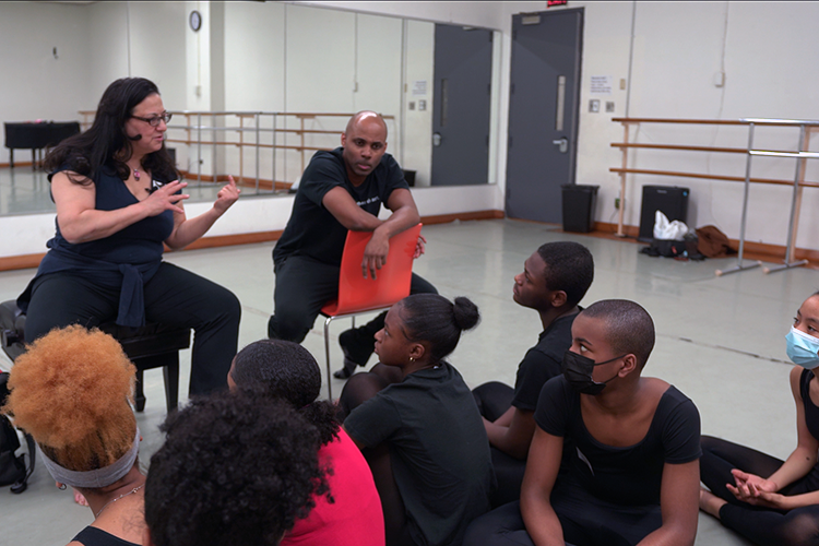 Sabrina Peck and HSA Dance Director Leyland Simmons explain the project.