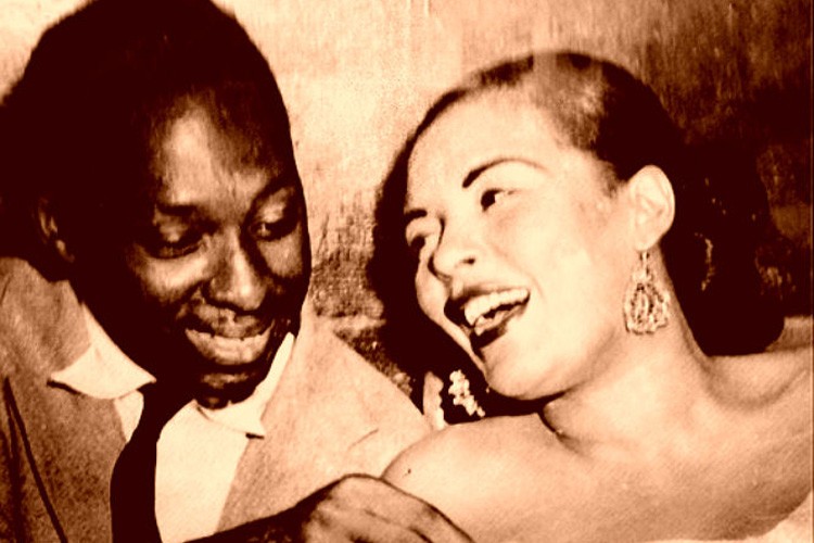 Gordon Anderson with singer Billie Holiday. Photo credit: Harlem World Magazine Gordon Anderson, house photographer for The Apollo, with singer Billie Holiday
