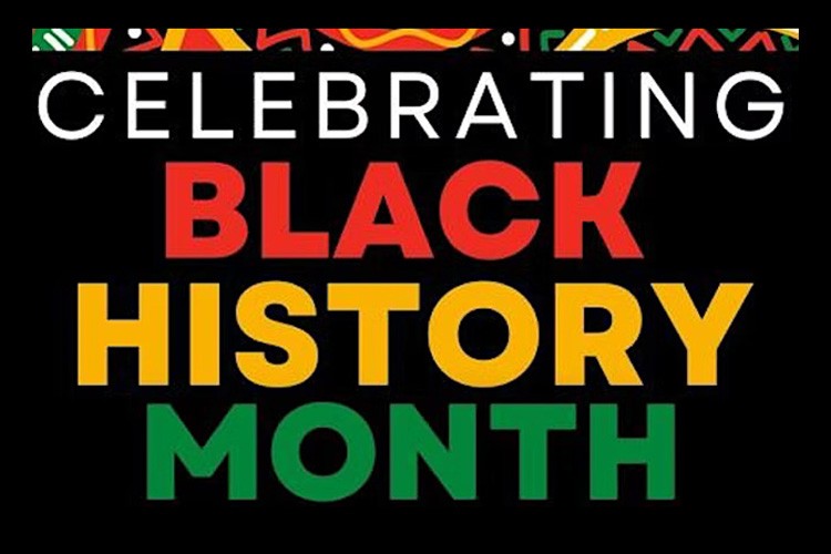 Celebrating Black History Month poster.