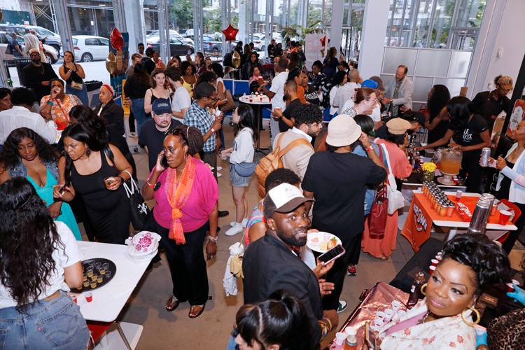 A large crowd at The Forum for Taste of Harlem. 