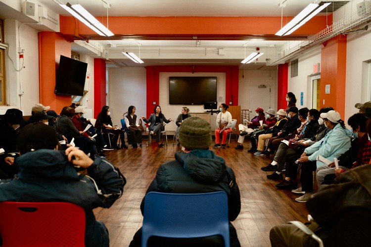 Photo credit: Upper Manhattan Asian American Alliance. UMAAA holds a circle meeting.