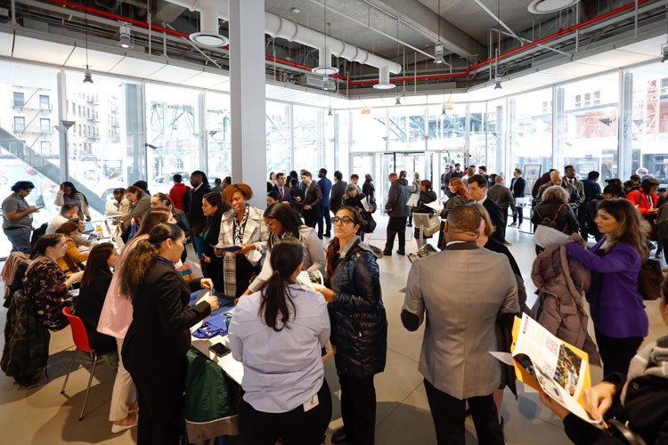 Group of attendees at the 2023's Career Expo held at The Forum. 