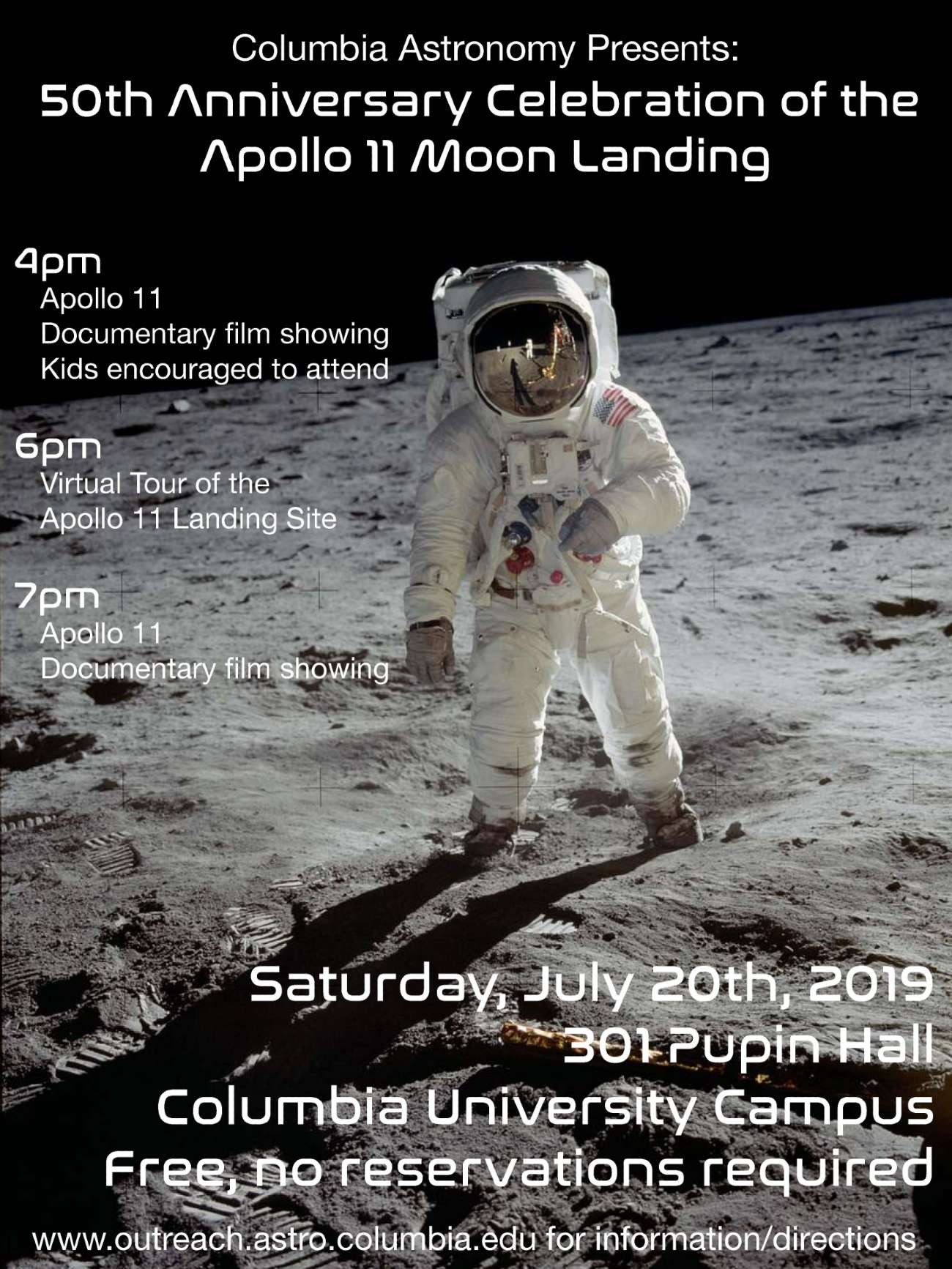 Apollo 11 Landing Anniversary Celebration flyer