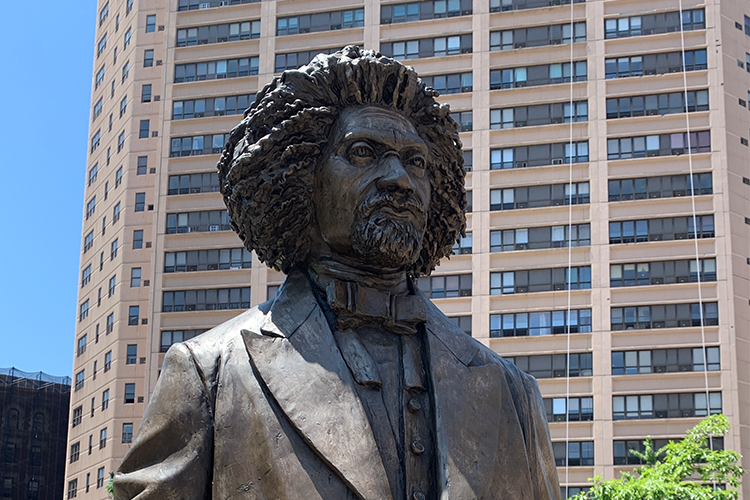 The Frederick Douglass Memorial statue. Photo by Kevin C. Matthews. The Frederick Douglass Memorial statue. Photo by Kevin C. Matthews.