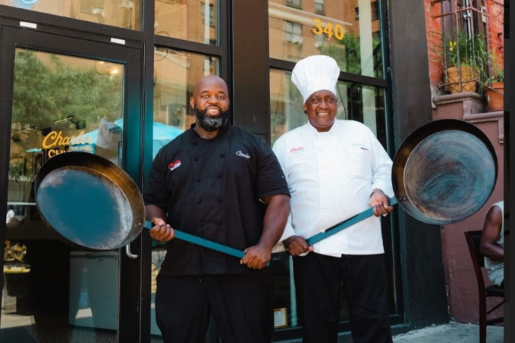 Chef Quie Slobert and Chef Charles Gabriel. Photo credit: Charles Pan-Fried Chicken
