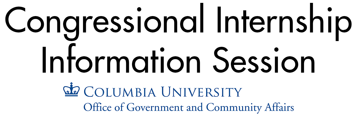 Congressional Internship Information Session