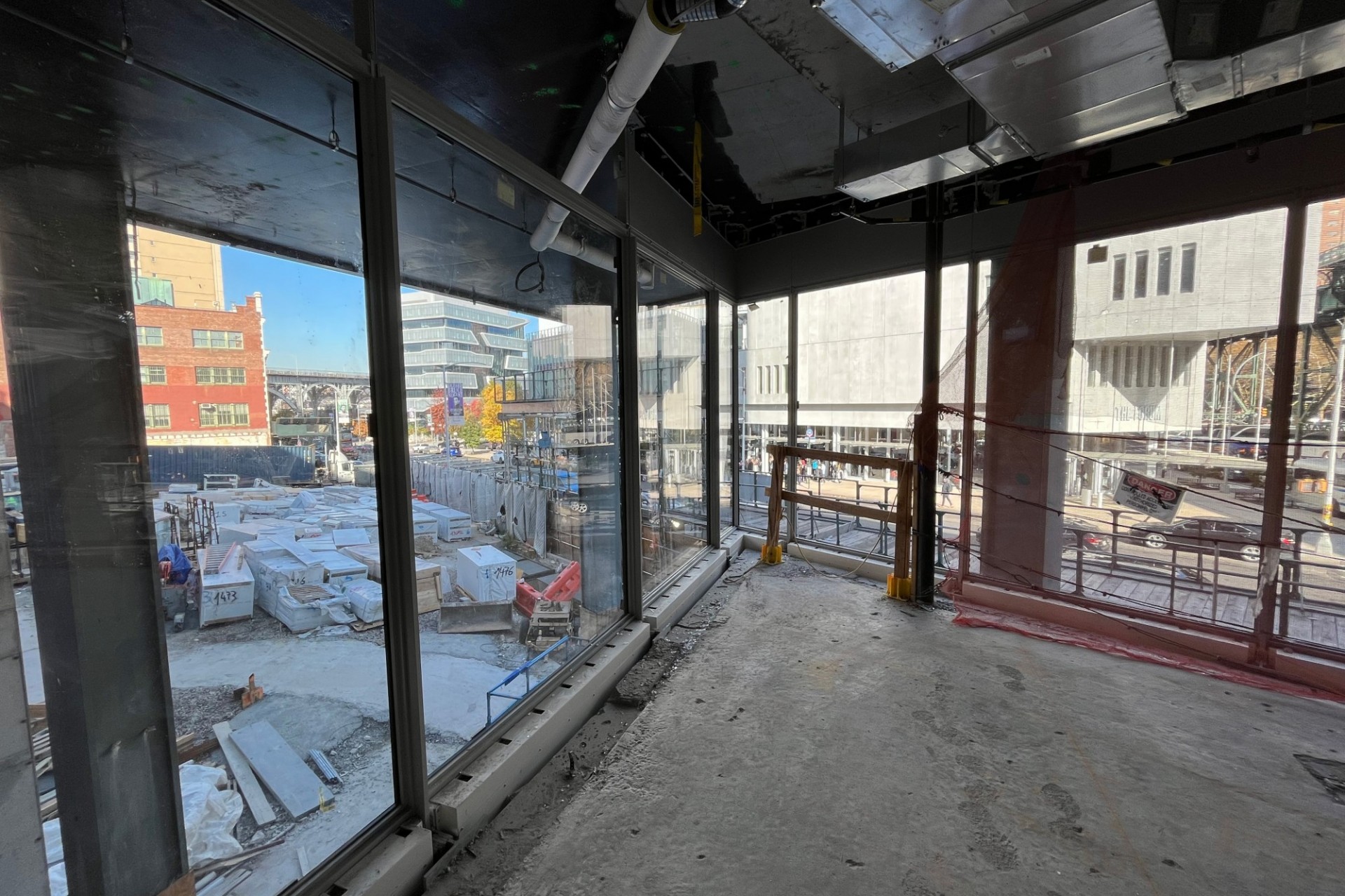 The 2nd floor of 600 W. 125th Street The interior of the second floor that overlooks The Forum.