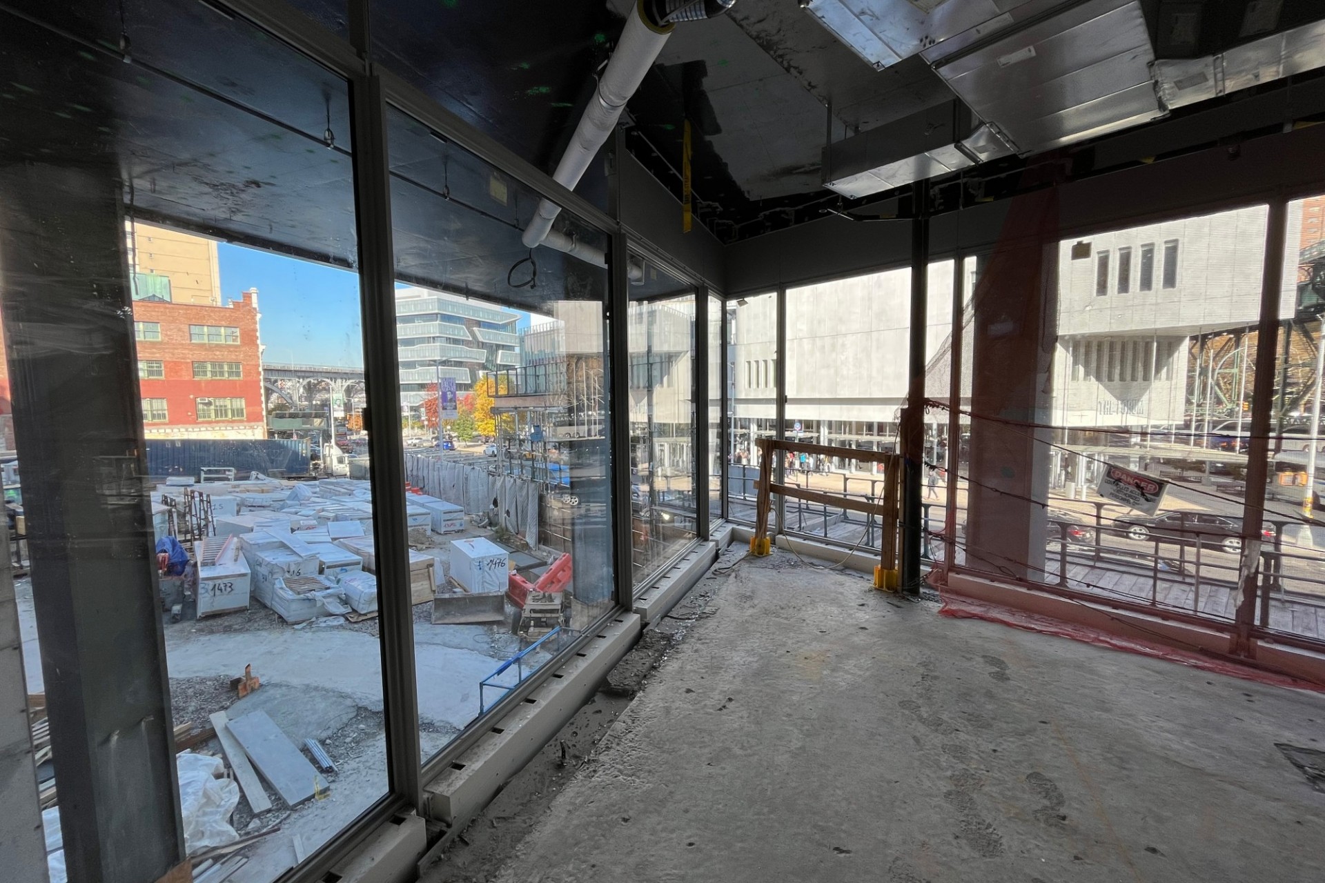 The interior of the second floor that overlooks The Forum.