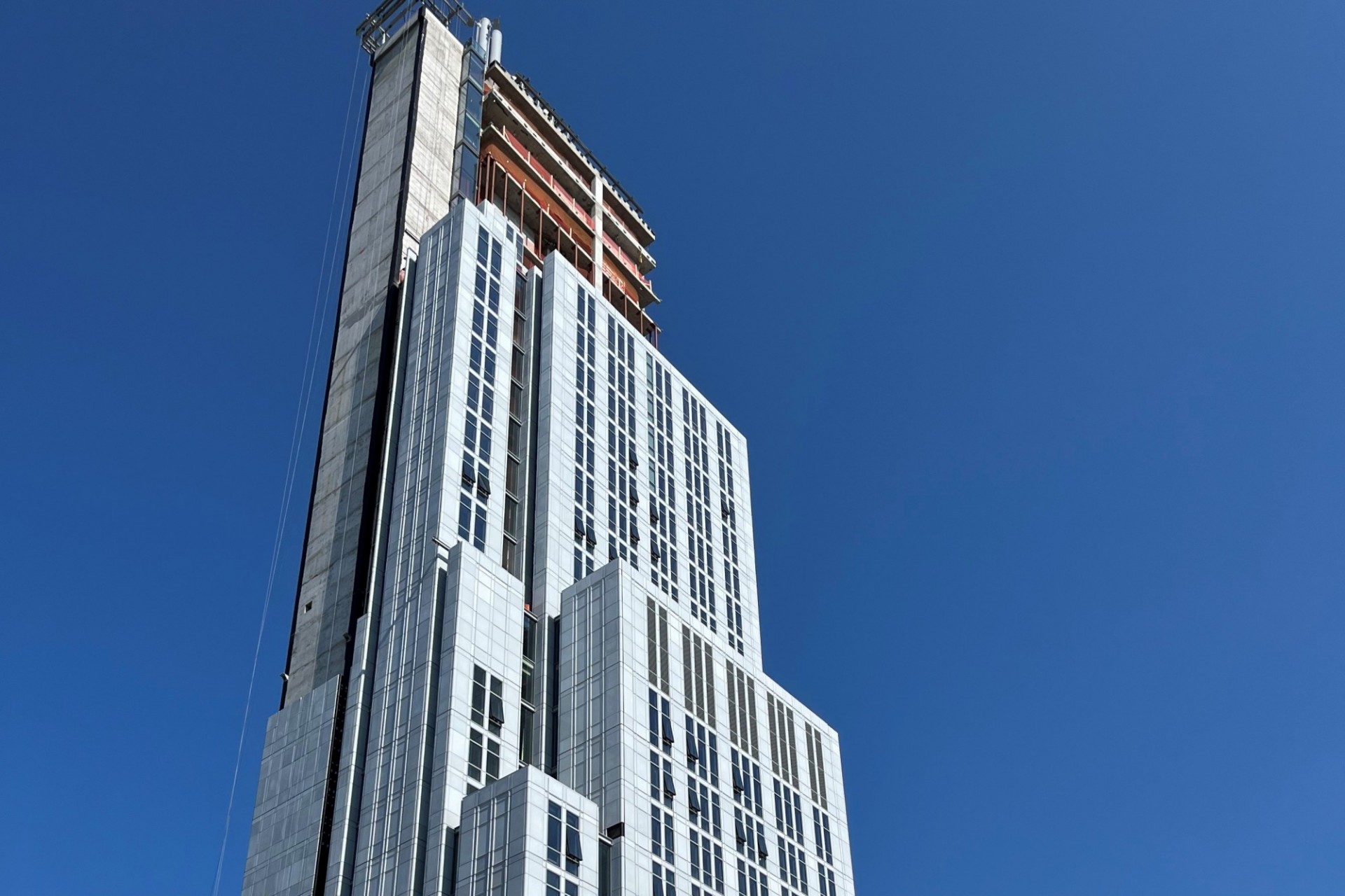 A view of the top floors of 600 W. 125th Street. 