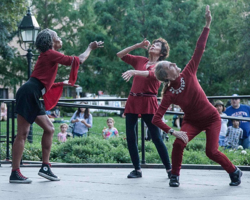 CCS Grantee: Dances for a Variable Population Elderly women dancing in the park