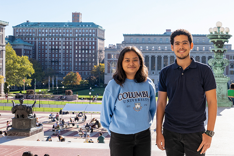 Richi Barua (CC'25) and Shaheed Ashraf Thabit (CC'24). Photo by Lynn Saville. Richi Barua (CC'25) and Shaheed Ashraf Thabit (CC'24). Photo by Lynn Saville.