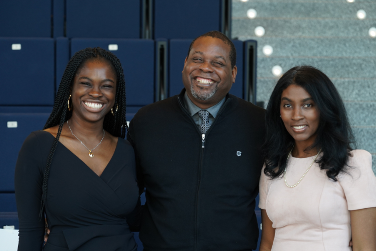 From left: Stephanie Barimah, SHRM-SCP, Senior HR Generalist, Human Resources and Academic Affairs, Columbia University Irving Medical Center, Commissioner Keith Howard, Director, NYC Department of Youth and Community Development, and Krissy Moore, SVP, Community Relations Sr. Manager, Northeast, Social Impact & Sustainability, Wells Fargo. Photo credit: Mackey Landy