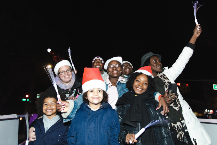 10 Festive Photos From the Harlem Holiday Lights Parade and Lights on the Plaza at Manhattanville