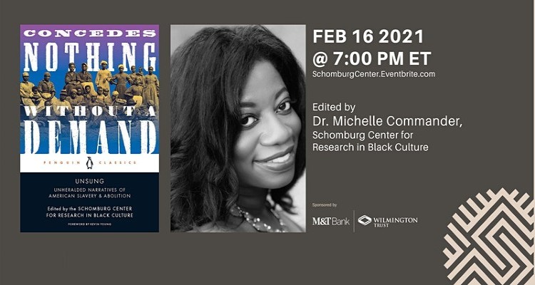 Banner with information for event on February 16th.