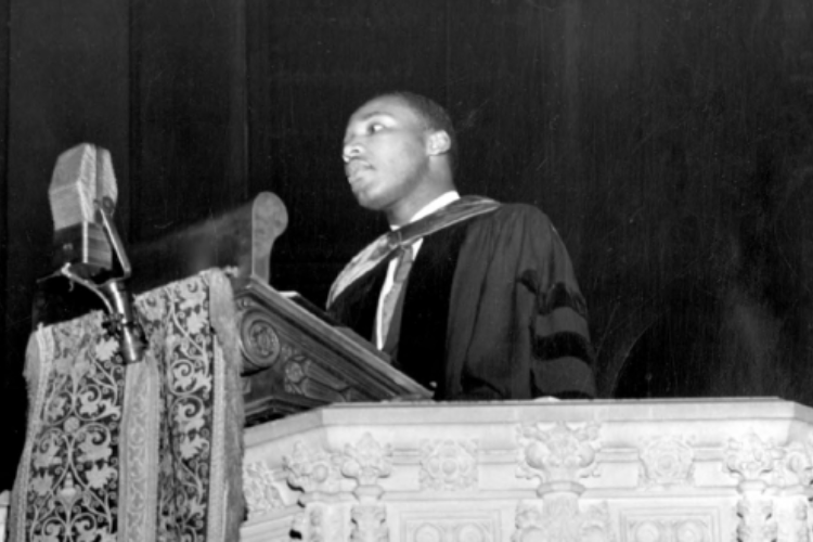 Dr. Martin Luther King Jr. speaks at the Cathedral Church of St. John the Divine. Photo credit: The Cathedral Church of St. John the Divine