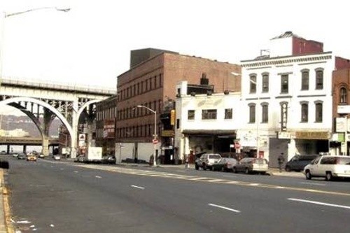 125th Street looking NW from Broadway to Riverside Drive viaduct, circa 2003
