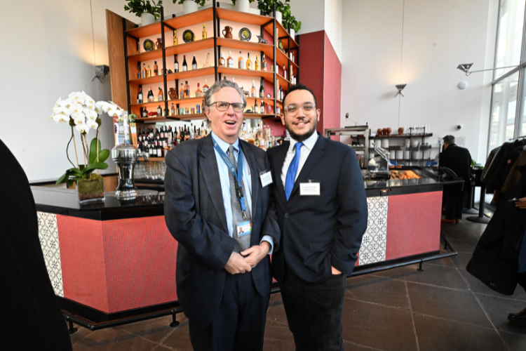  Ross A. Frommer, Vice President, CUIMC Government and Community Affairs, and New York City Council Member Shaun Abreu. Photo credit: Eileen Barroso