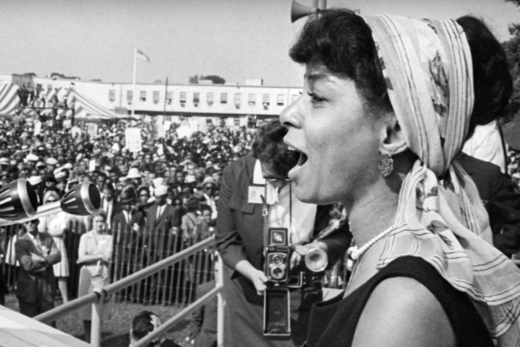 Activist Ruby Dee at the 1963 March on Washington. Photo credit: The Washington Post Activist Ruby Dee at the 1963 March on Washington. Photo credit: The Washington Post