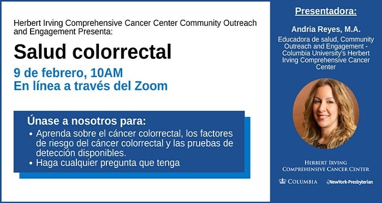 Flyer in Spanish with information for event