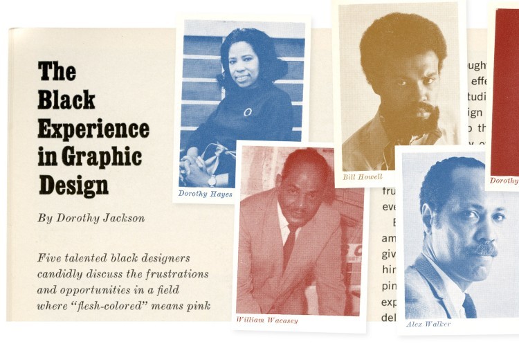 The top of an article by Dorothy Johnson about Black designers in 1968.