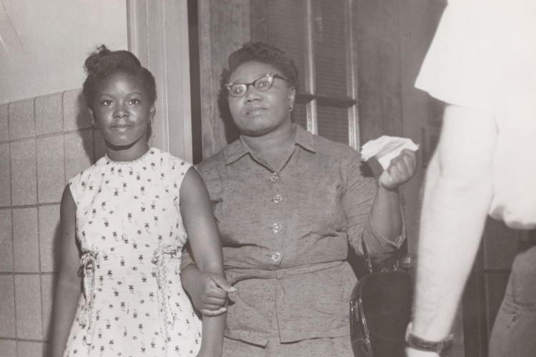 Mae Mallory and her daughter Patricia circa 1957. Photo credit: Cornell University Special Collections