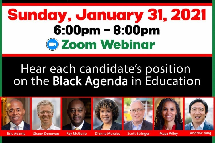 Black agenda in education webinar flyer
