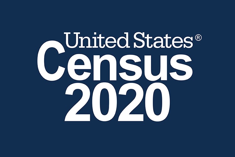 Census Logo on a navy blue background