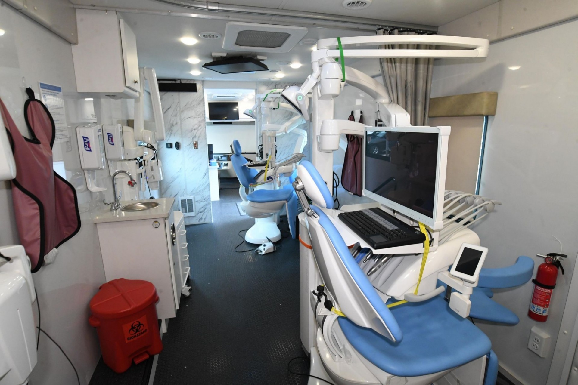 A look at the interior of the dental van