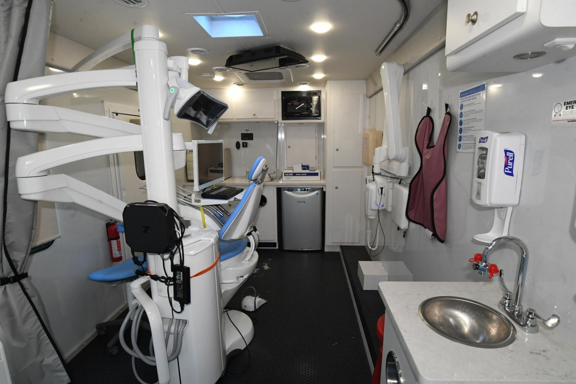 Another interior view of the dental van. 