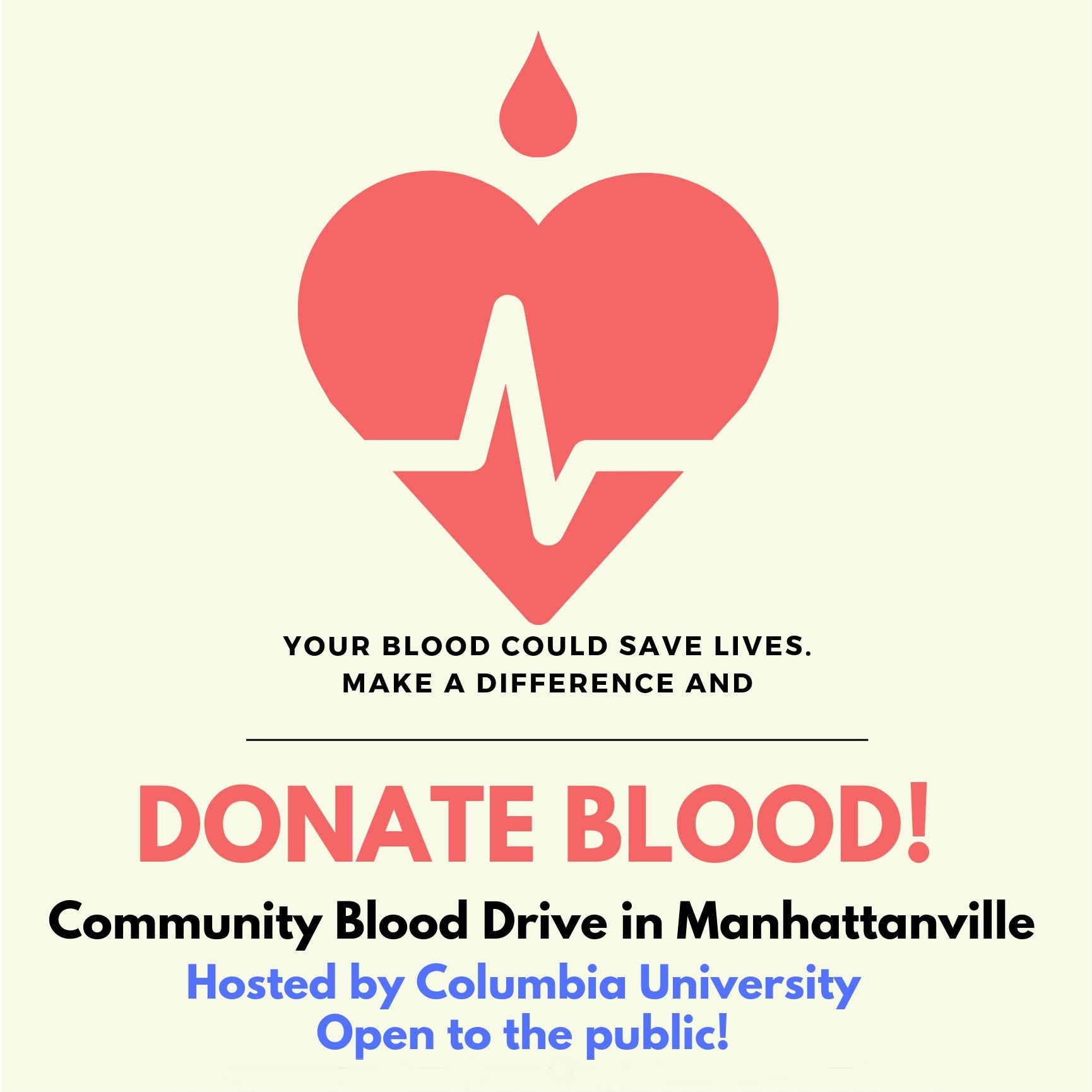 Blood drive flyer