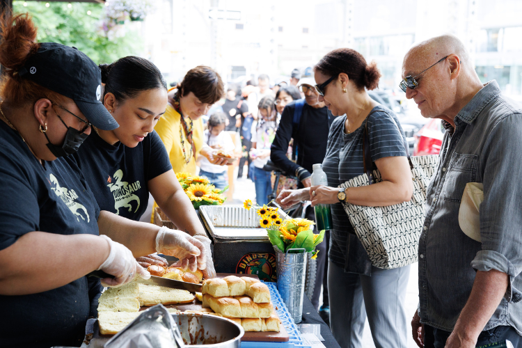 Dinosaur Bar-B-Que dished up delicious sliders at last year's Manhattanville Community Day. Photo credit: Sirin Samman