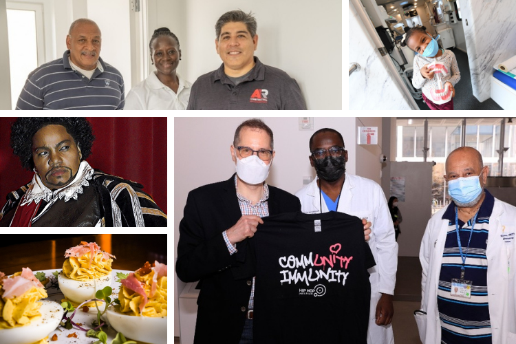 A collage of top moments from 2021 in the community surrounding Columbia University. 
