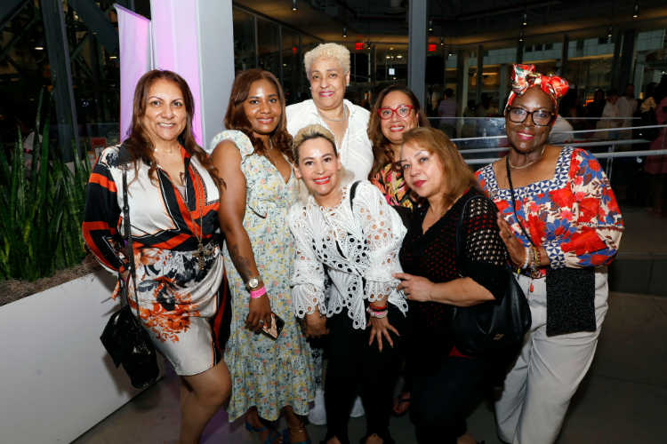 New York Women's Chamber of Commerce President Quenia Abreu pictured with attendees at Taste of Harlem 2025. Photo credit: Michael DiVito