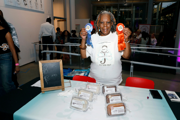 Harlem native Jean Chatman, the founder of Uptown’s beloved bespoke bakery Chatman J. Cakes, brought her award-winning desserts to Taste of Harlem 2025. Photo credit: Michael DiVito