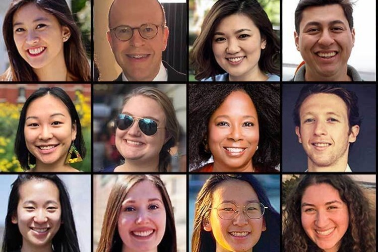 The tutoring program offers remote online instruction in traditional K-12 subjects by matching students with experts in their requested topic areas. Pictures of an assortment of men and women who are currently serving as tutors.
