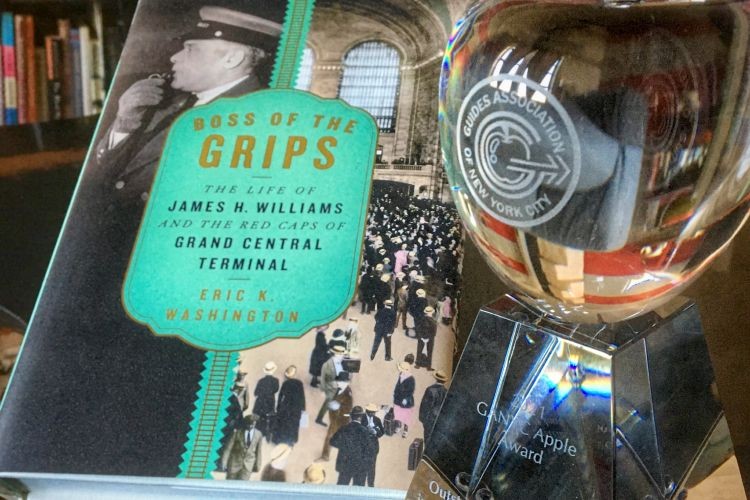 Eric Washington's Boss of the Grips and his award from GANYC.