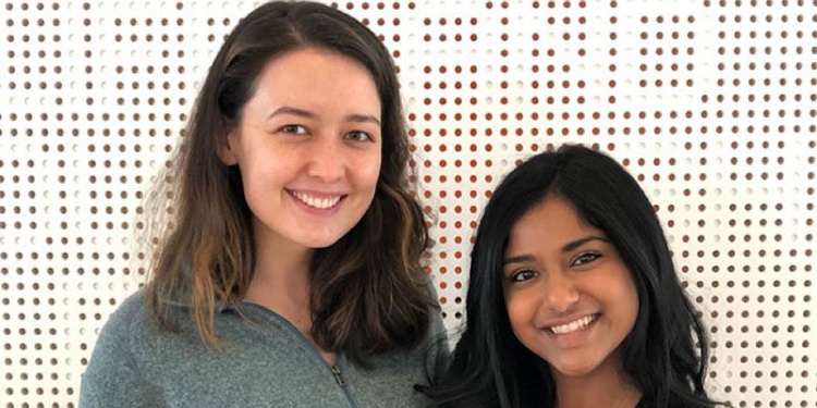 Elena Wadden’22 and Natasha Natarajan'22