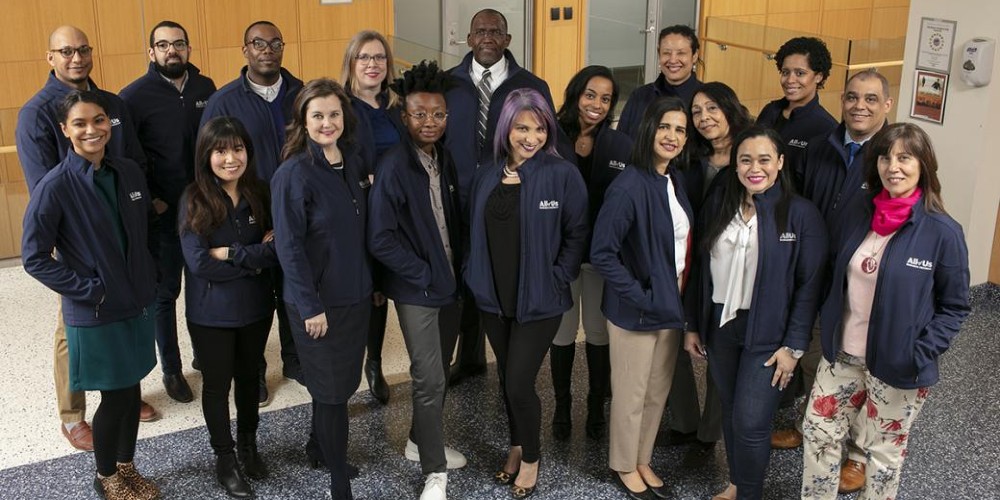 All of Us Program staff in blue jackets 