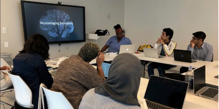 students learning in a classroom