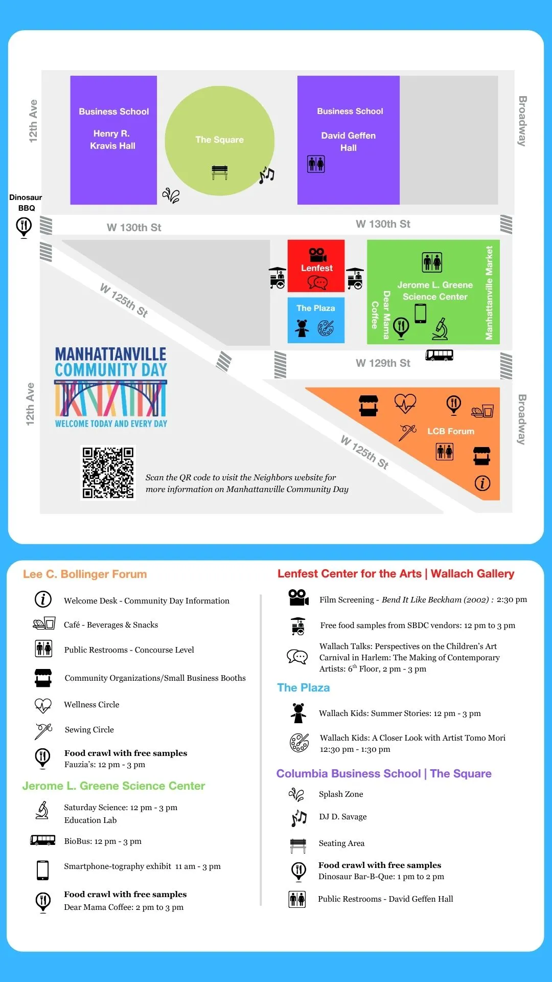 Manhattanville Community Day map